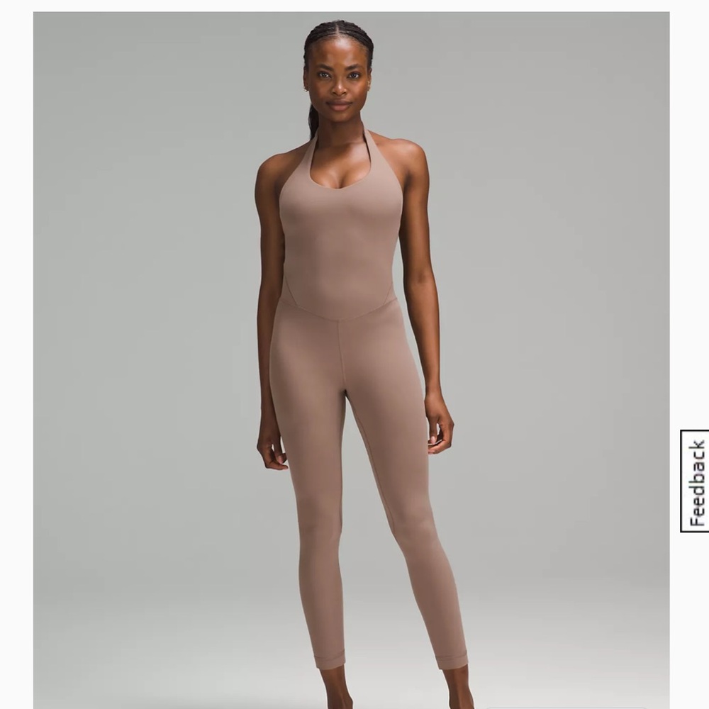 Lululemon Align Halter Bodysuit 25” Taupetastic - Size 8